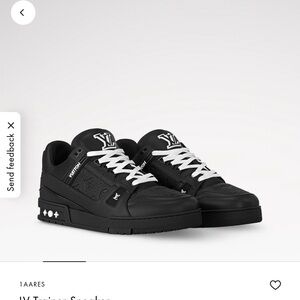 Louis Vuitton Black and White Men's Sneakers